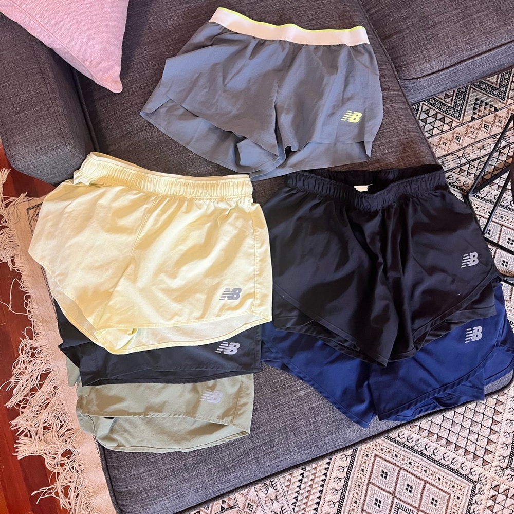 6 pair bundle: size XS New Balance women’s running athletic shorts